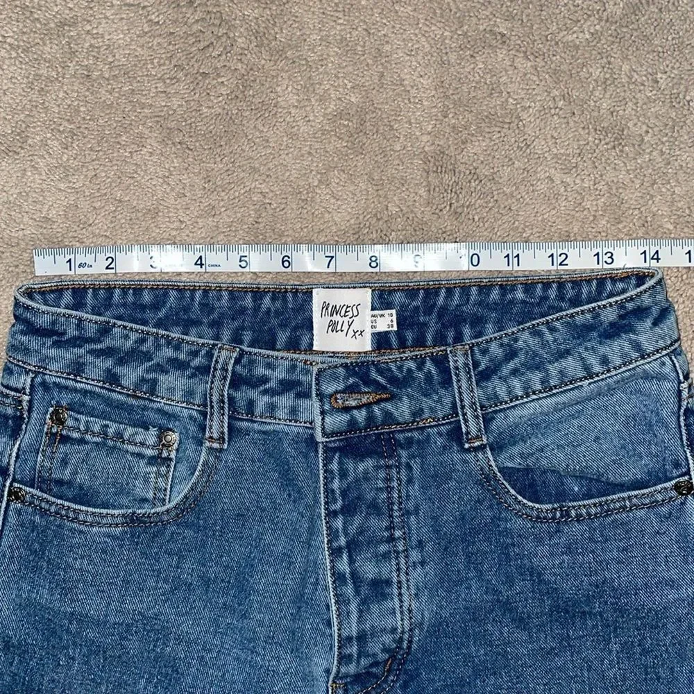 Princess Polly Button Fly Straight Leg Jeans Size 6​​​
